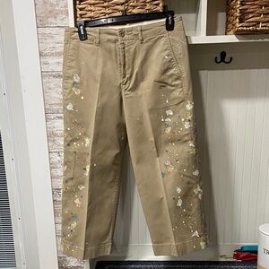 Ralph Lauren Tan Paint-Splatter Chinos